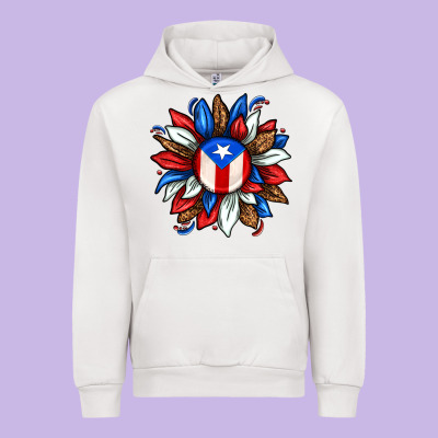 Puerto Rico Sunflower Urban Hoodie Designed By Texasbilliewilder