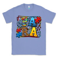 Colony Blue autism leopard frame para Classic Tee - LillyAllenDesigns