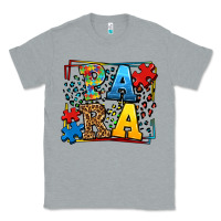 Heather Grey autism leopard frame para Classic Tee - LillyAllenDesigns