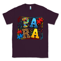 Plum autism leopard frame para Classic Tee - LillyAllenDesigns