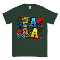 Sports Green autism leopard frame para Classic Tee - LillyAllenDesigns