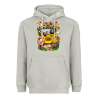Moon Dust farm animals with school bus Heavyweight Hoodie - NancyCooperArtShop