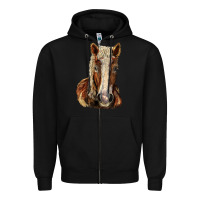 Black Belgian Horse Zipper Hoodie - LillyAllenDesigns