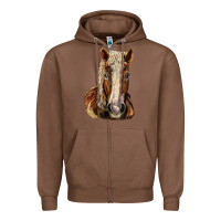 Chestnut Belgian Horse Zipper Hoodie - LillyAllenDesigns