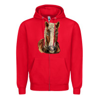 Red Belgian Horse Zipper Hoodie - LillyAllenDesigns