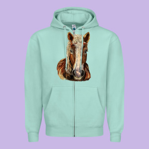 Belgian Horse Zipper Hoodie Designed By Lillyallendesigns
