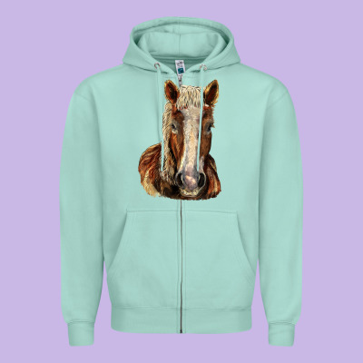 Belgian Horse Zipper Hoodie Designed By Lillyallendesigns