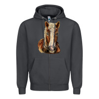 Smoke Belgian Horse Zipper Hoodie - LillyAllenDesigns