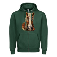 Sports Green Belgian Horse Zipper Hoodie - LillyAllenDesigns