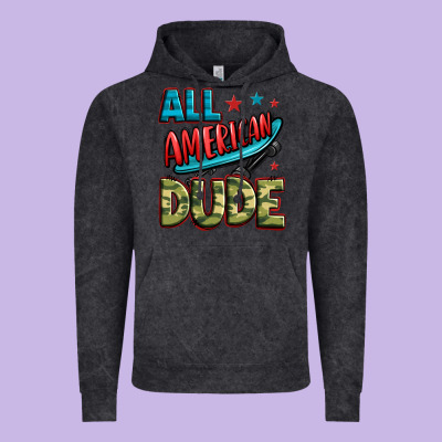 All American Dude Vintage Hoodie Designed By Zillion Design Studio