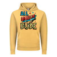 Vintage Mustard all american dude Vintage Hoodie - Zillion Design Studio