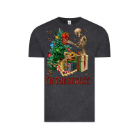 Vintage Black Skeleton tis the season Vintage Tee - FaDigitalArtStudio