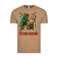 Vintage Coffee Skeleton tis the season Vintage Tee - FaDigitalArtStudio