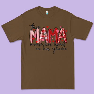Premium Tee this mama wears her heart on her gleeve