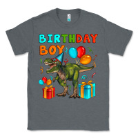 Charcoal Heather birthday boy t rex Classic Tee - Artiststas