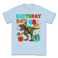 Dusty Blue birthday boy t rex Classic Tee - Artiststas