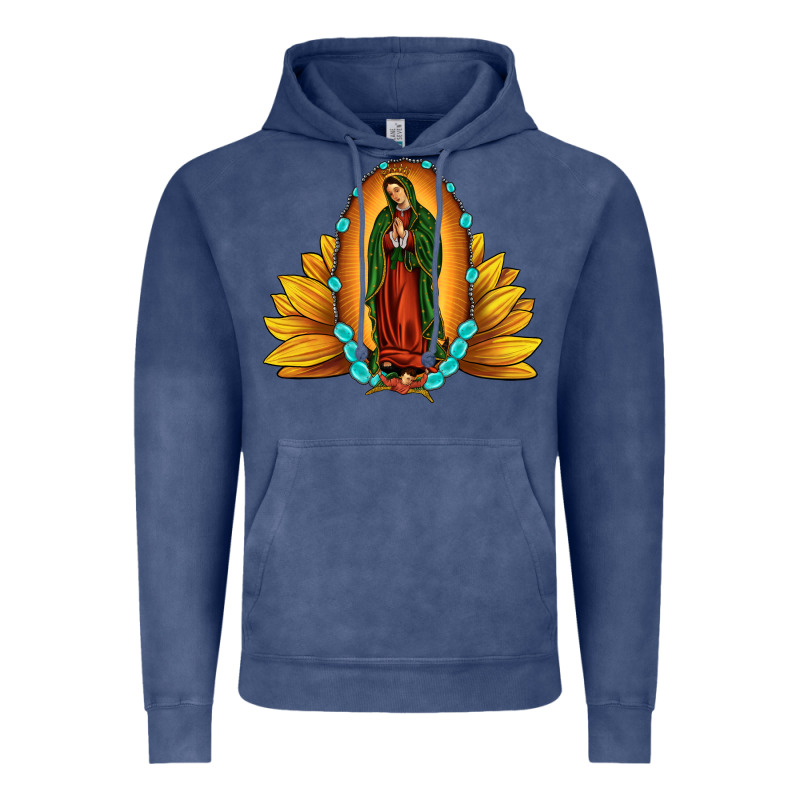 Sunflower Our Lady Of Guadalupe Vintage Hoodie by JahusDesignShop | Teevron