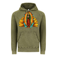 Vintage Olive sunflower our lady of guadalupe Vintage Hoodie - JahusDesignShop