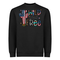 Black wild and free Heavyweight Sweatshirt - CowhideDigitalArt