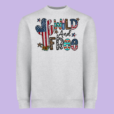 Wild And Free Heavyweight Sweatshirt Designed By Cowhidedigitalart