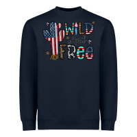 Navy wild and free Heavyweight Sweatshirt - CowhideDigitalArt