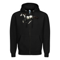 Black American Paint Horse Zipper Hoodie - LillyAllenDesigns