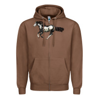 Chestnut American Paint Horse Zipper Hoodie - LillyAllenDesigns