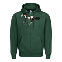 Sports Green American Paint Horse Zipper Hoodie - LillyAllenDesigns