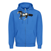 True Royal American Paint Horse Zipper Hoodie - LillyAllenDesigns