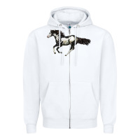 White American Paint Horse Zipper Hoodie - LillyAllenDesigns