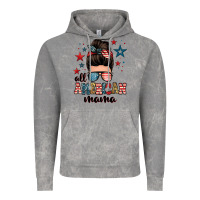Cloud Rock all american mama messy bun Vintage Hoodie - Zillion Design Studio