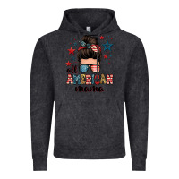 Vintage Black all american mama messy bun Vintage Hoodie - Zillion Design Studio