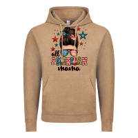 Vintage Coffee all american mama messy bun Vintage Hoodie - Zillion Design Studio