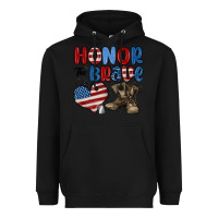 Black honor the brave Heavyweight Hoodie - MaliasSmallBusiness