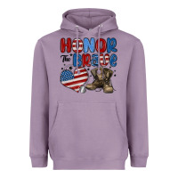 Lavender honor the brave Heavyweight Hoodie - MaliasSmallBusiness