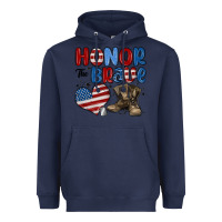 Navy honor the brave Heavyweight Hoodie - MaliasSmallBusiness