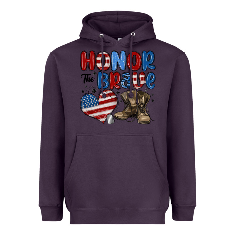 Honor The Brave Heavyweight Hoodie by MaliasSmallBusiness | Teevron