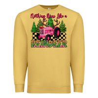 Antique Gold nothing runs like a reindeer Premium Sweatshirt - MaliasSmallBusiness