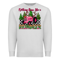 Dove Grey nothing runs like a reindeer Premium Sweatshirt - MaliasSmallBusiness