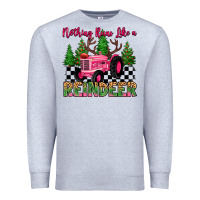 Heather Grey nothing runs like a reindeer Premium Sweatshirt - MaliasSmallBusiness
