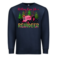 Navy nothing runs like a reindeer Premium Sweatshirt - MaliasSmallBusiness