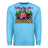 Ocean Blue nothing runs like a reindeer Premium Sweatshirt - MaliasSmallBusiness