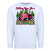 White nothing runs like a reindeer Premium Sweatshirt - MaliasSmallBusiness