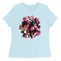 Baby Blue valentine's day cow patches Ladies Tee - AdoDesignShop