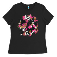 Black valentine's day cow patches Ladies Tee - AdoDesignShop