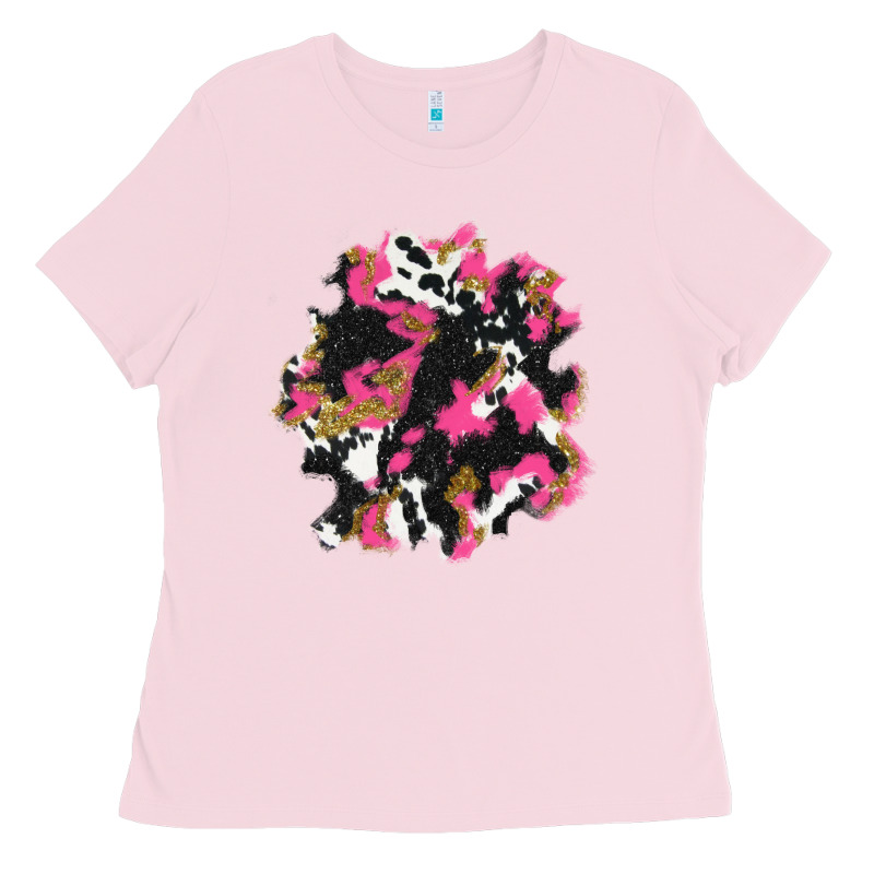Valentine's Day Cow Patches Ladies Tee by AdoDesignShop | Teevron