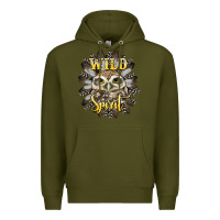 Army Green wild spirit owl Premium Hoodie - BarkalooDesign