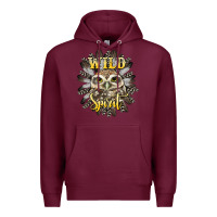 Burgundy wild spirit owl Premium Hoodie - BarkalooDesign