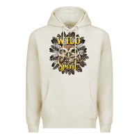 Oatmeal Heather wild spirit owl Premium Hoodie - BarkalooDesign