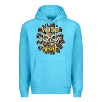 Ocean Blue wild spirit owl Premium Hoodie - BarkalooDesign